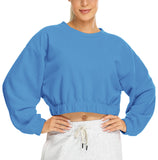 H20 icyzone Women's Oversized Fleece Lined Plain Sweatshirt, Cropped Drop Shoulder Crewneck Pullover