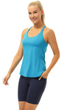 icyzone Workout Tank Tops Built in Bra - Women's Strappy Athletic Yoga Tops, Running Exercise Gym Shirts