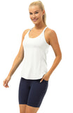 icyzone Workout Tank Tops Built in Bra - Women's Strappy Athletic Yoga Tops, Running Exercise Gym Shirts