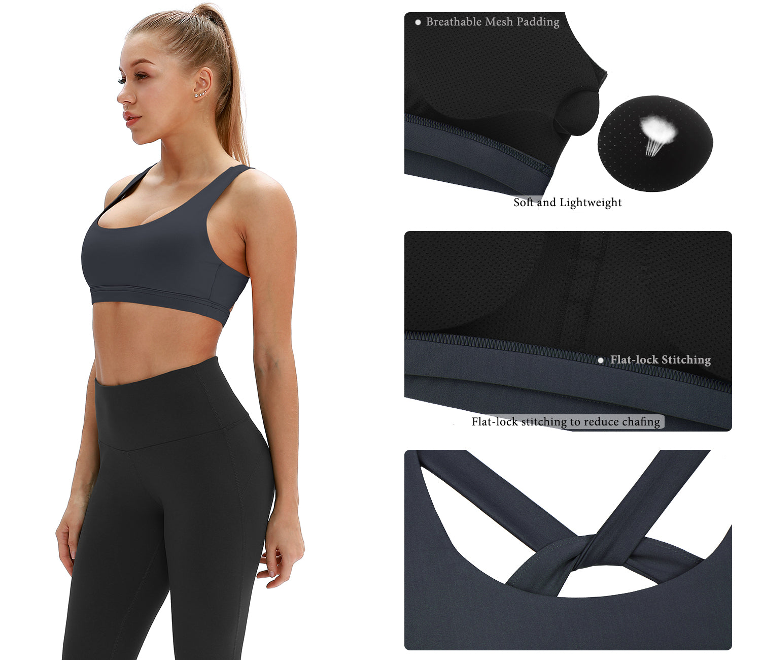 zanvin Sports Bras for Women,Clearance Women's Bra Underwear Breathable  Sleep Yoga Cotton Bra Beauty Back Bra