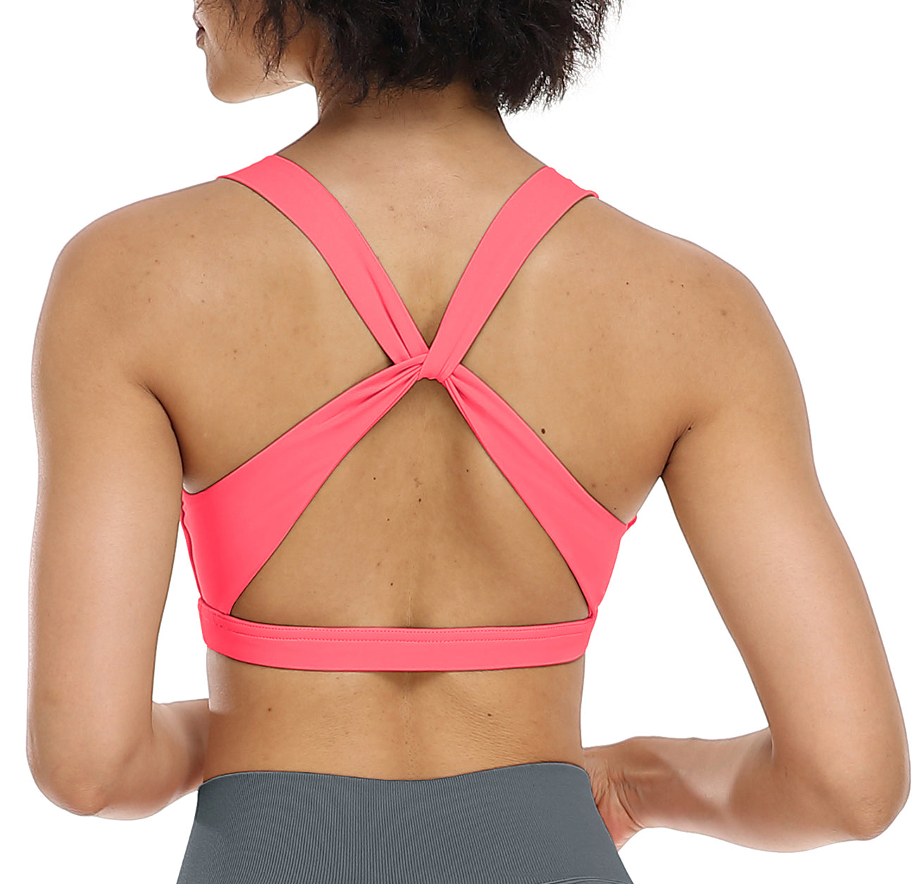 Women's Solid Color High Impact Sports Bras for Women Yoga Running
