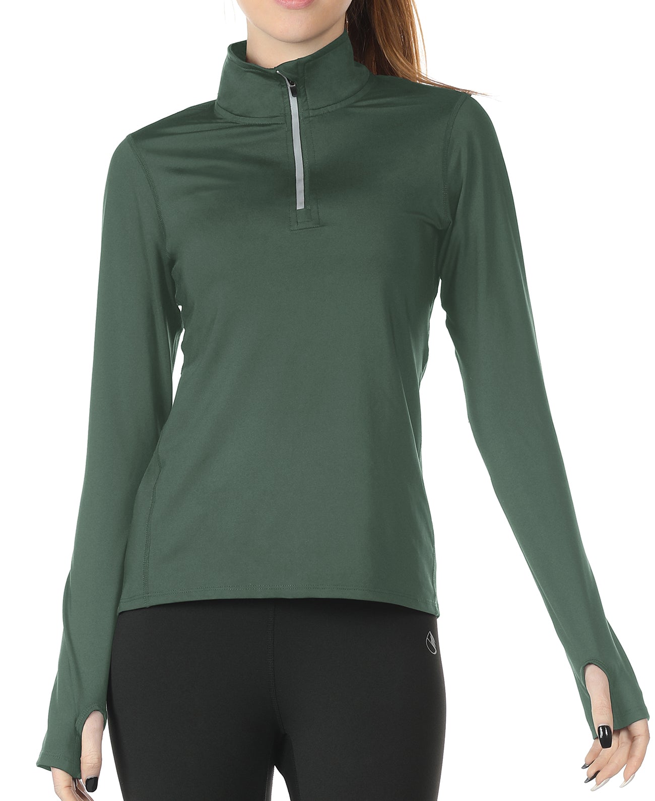 icyzone Workout Long Sleeve Shirts for Women - Yoga Running Tops