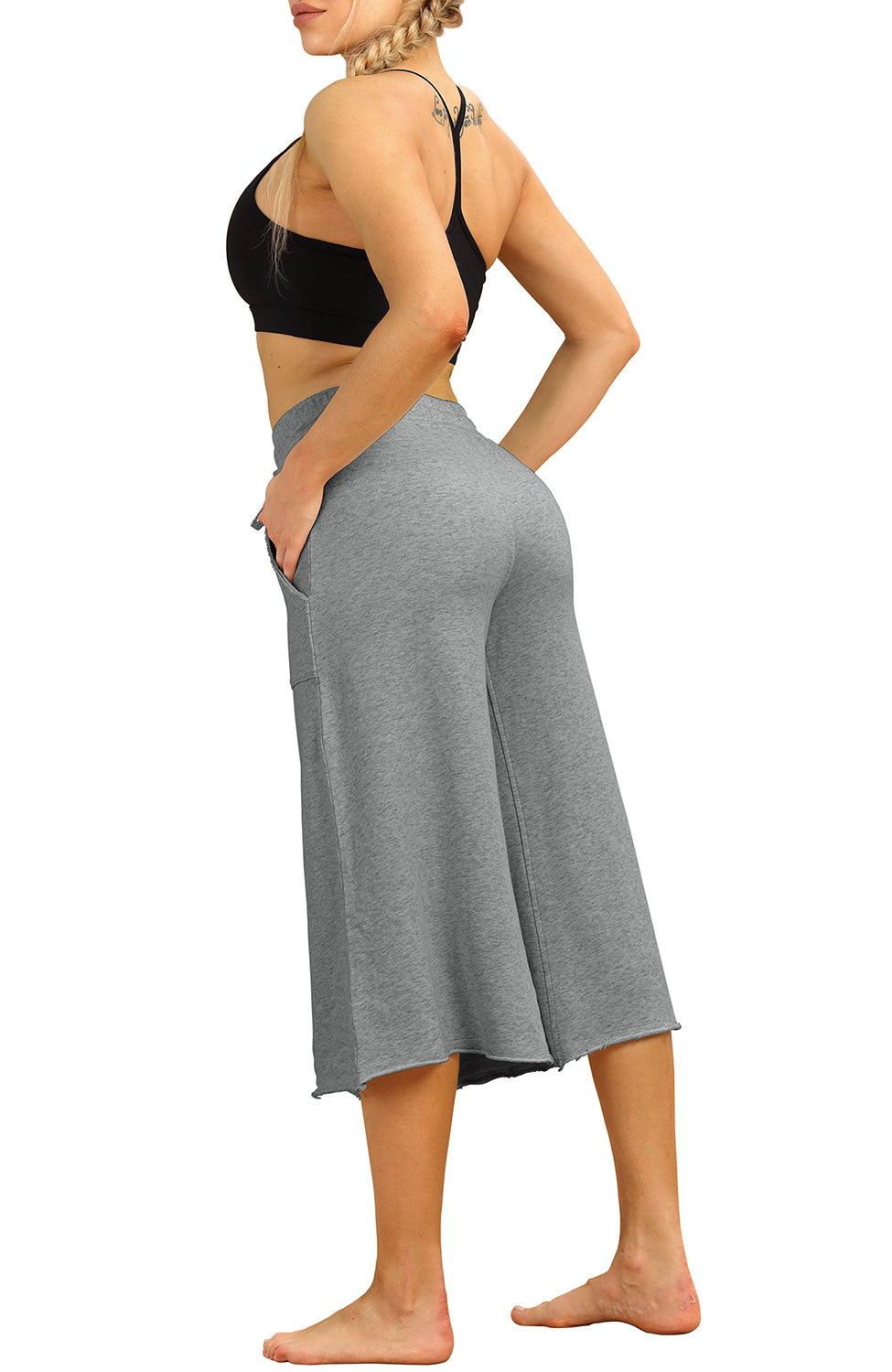  GymSmart Wide Leg Capri Pants for Women Loose Yoga