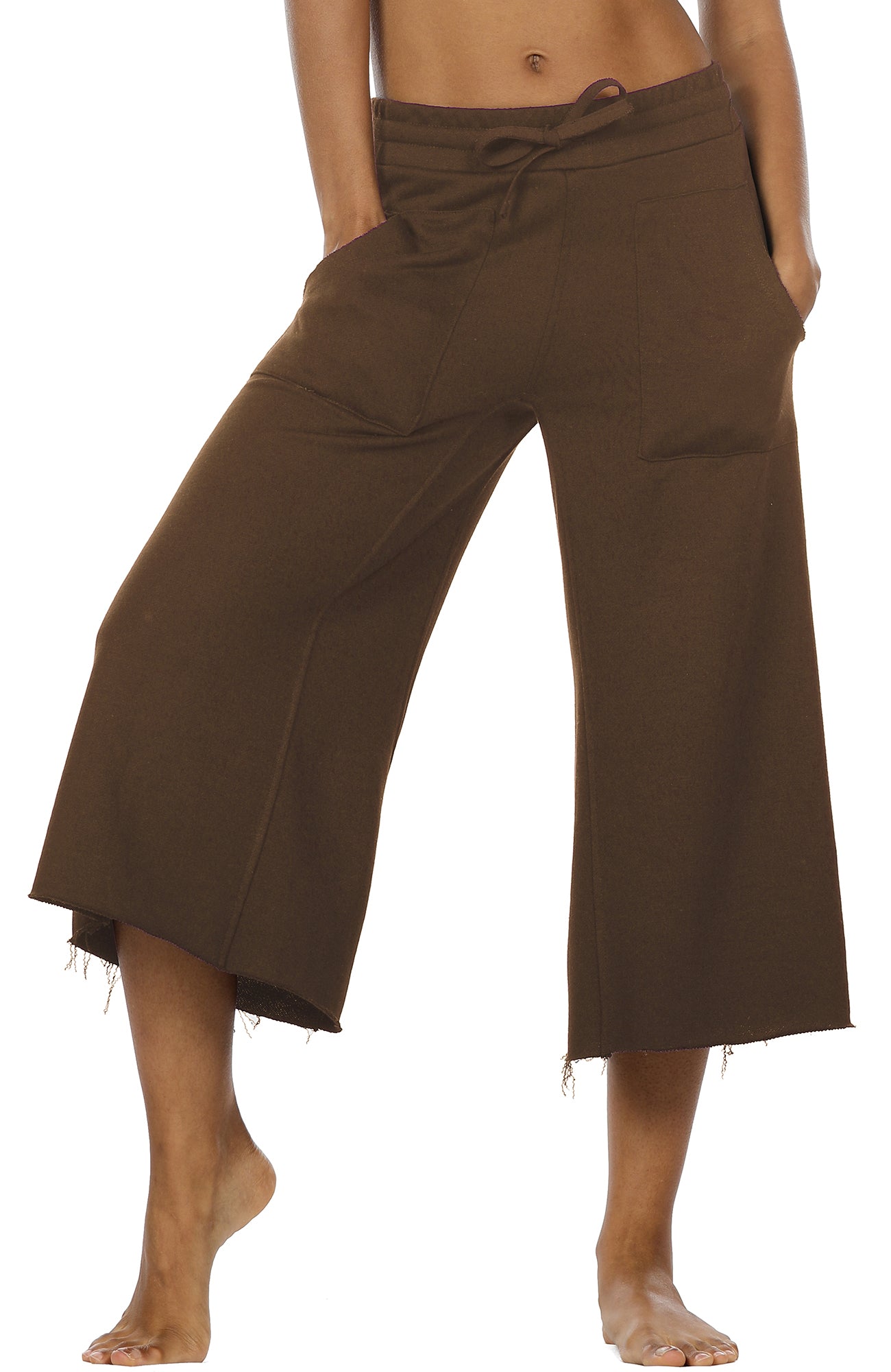 Sweatpants Women Plus Size Capri Pants With Pockets Wide Leg