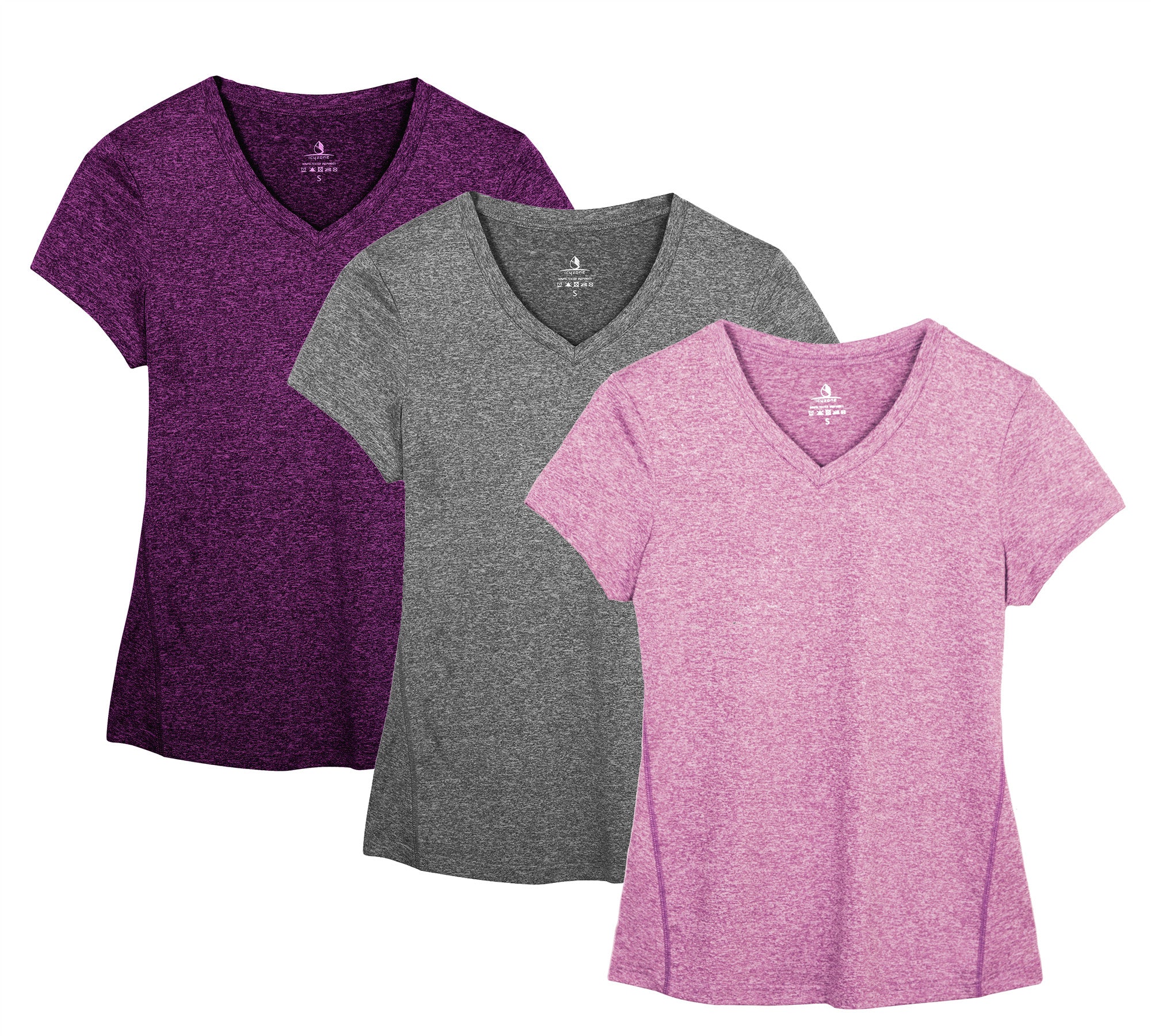 Women's Plus Size Short Sleeve Tee Yoga Shirt Workout Tunics Tops M-4XL  White/Purple/Red 
