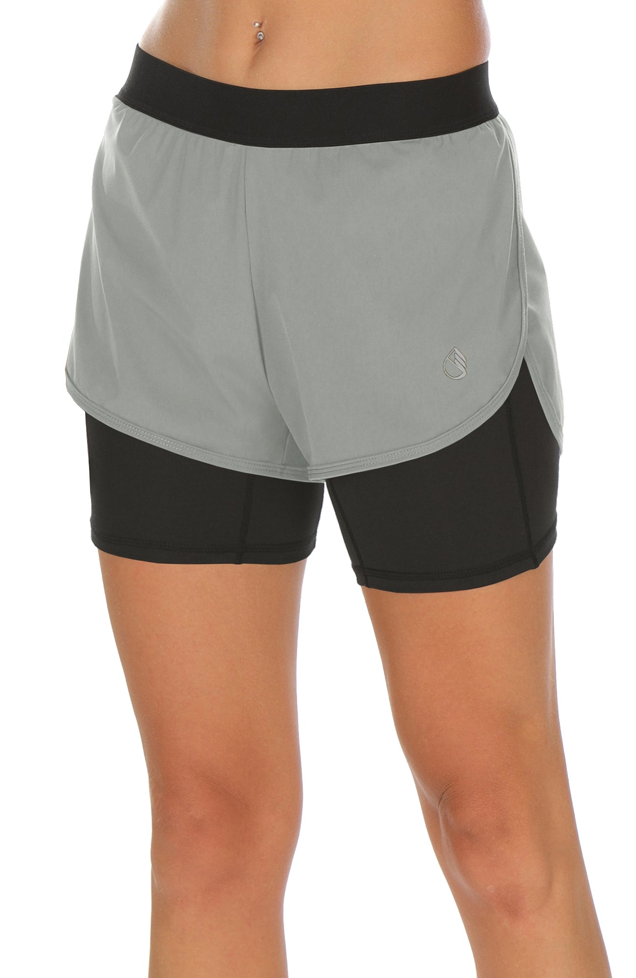 Women's Yoga Casual Shorts Fitness Exercise Athletic Jogging 2-in-1 Short  Pants