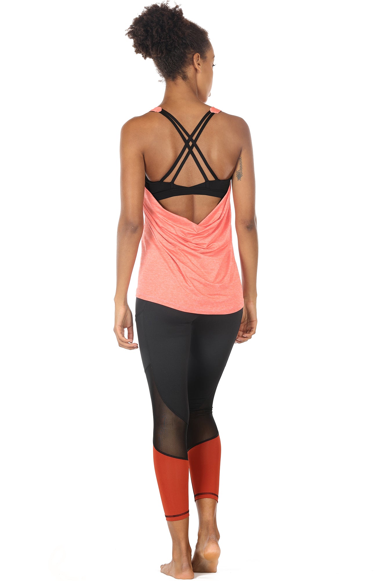 icyzone Workout Tank Tops with Built in Bra - Women's Strappy