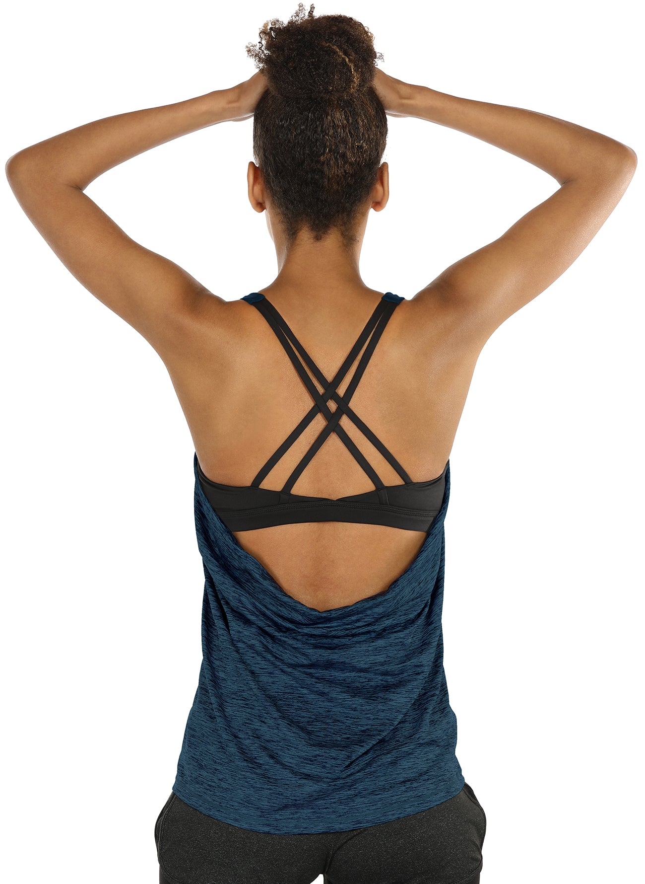  icyzone Workout Tank Tops Built in Bra - Women's Strappy  Athletic Yoga Tops, Exercise Running Gym Shirts (S, Dusk Blue) : Clothing,  Shoes & Jewelry