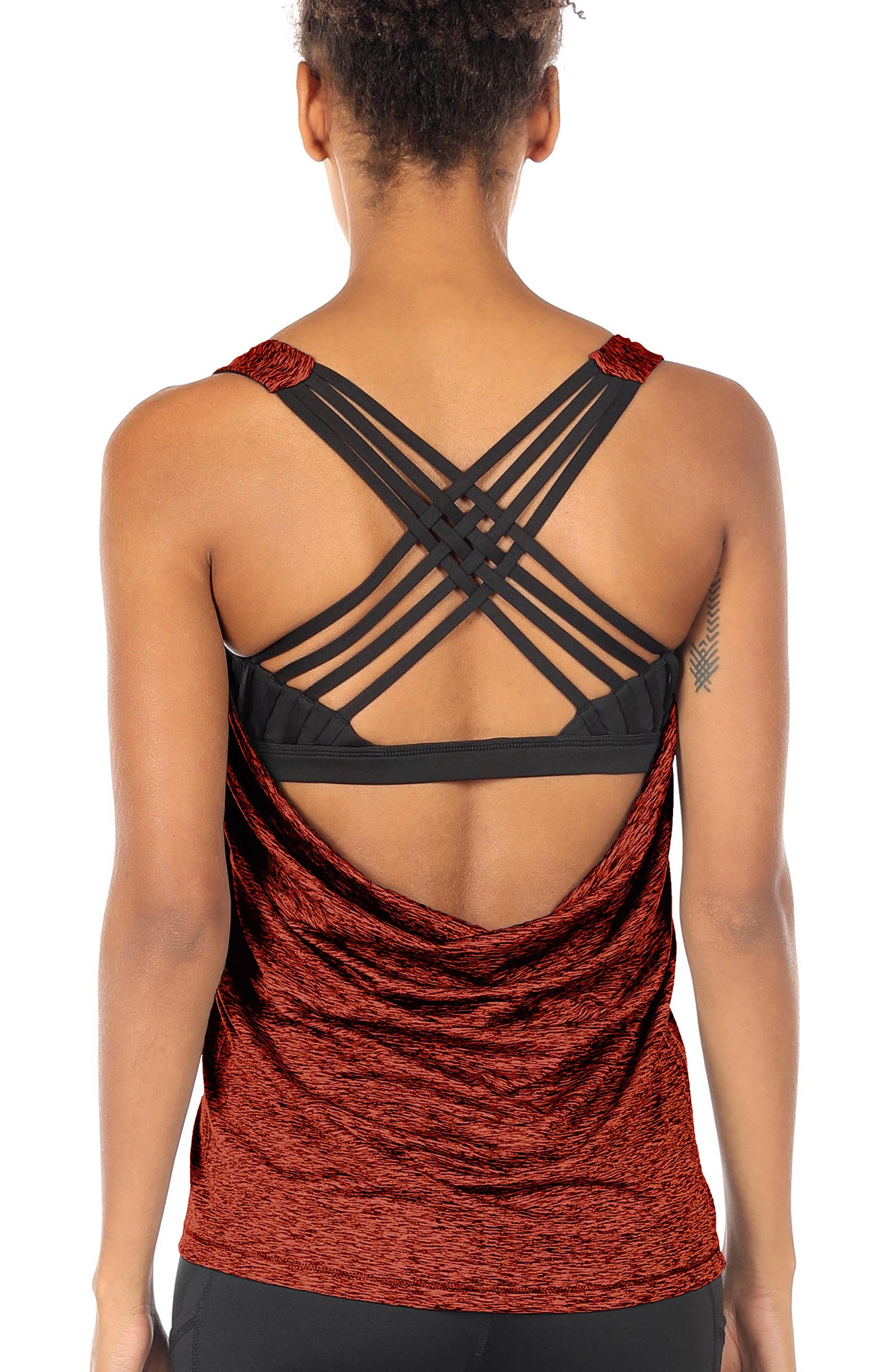 Faith Strappy Yoga Tank Top with Built in Bra – Funk & Flash