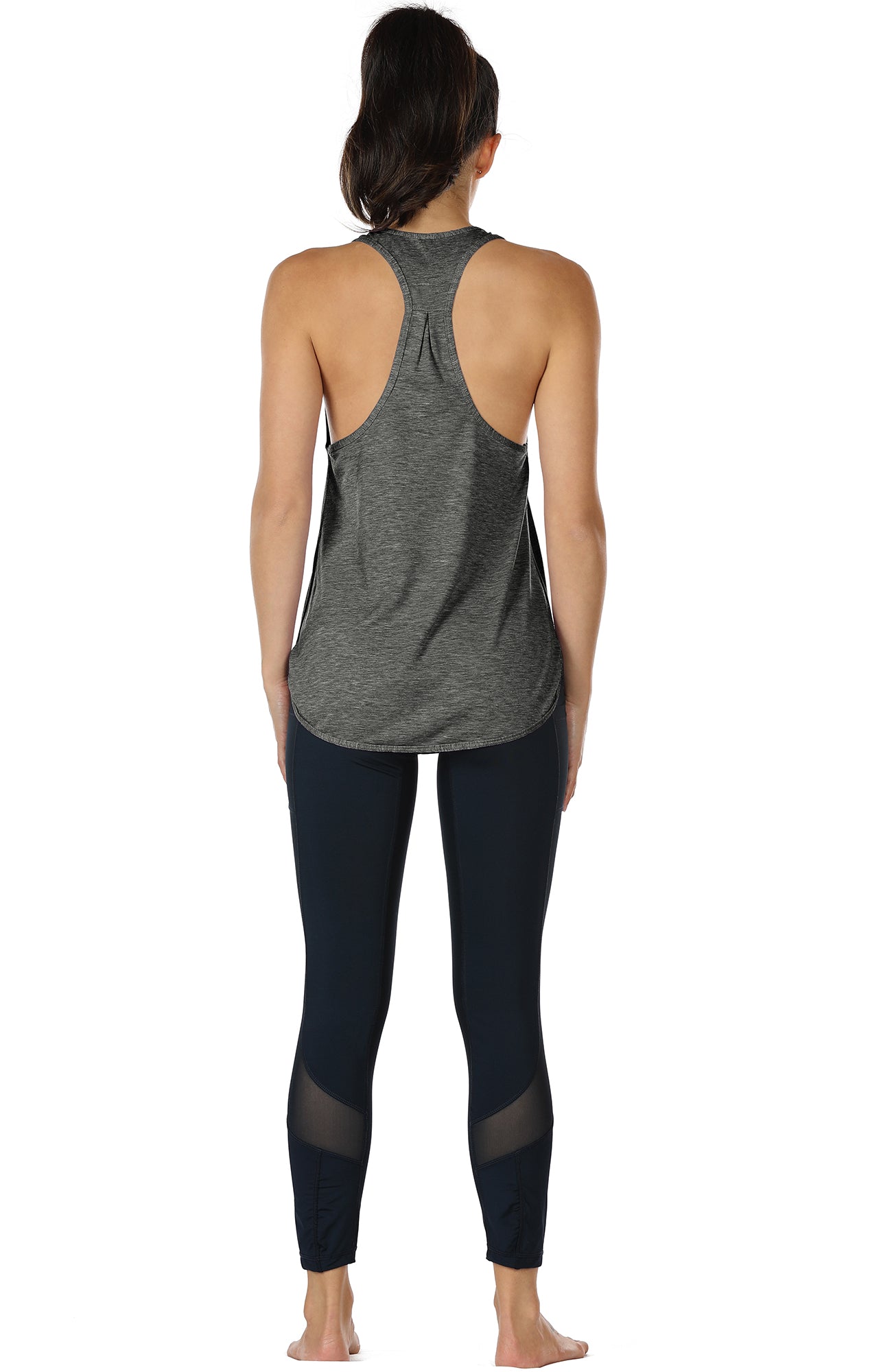 NWT $54 Onzie Flow Women's Long X Back Tank Top black Small S activewear  workout