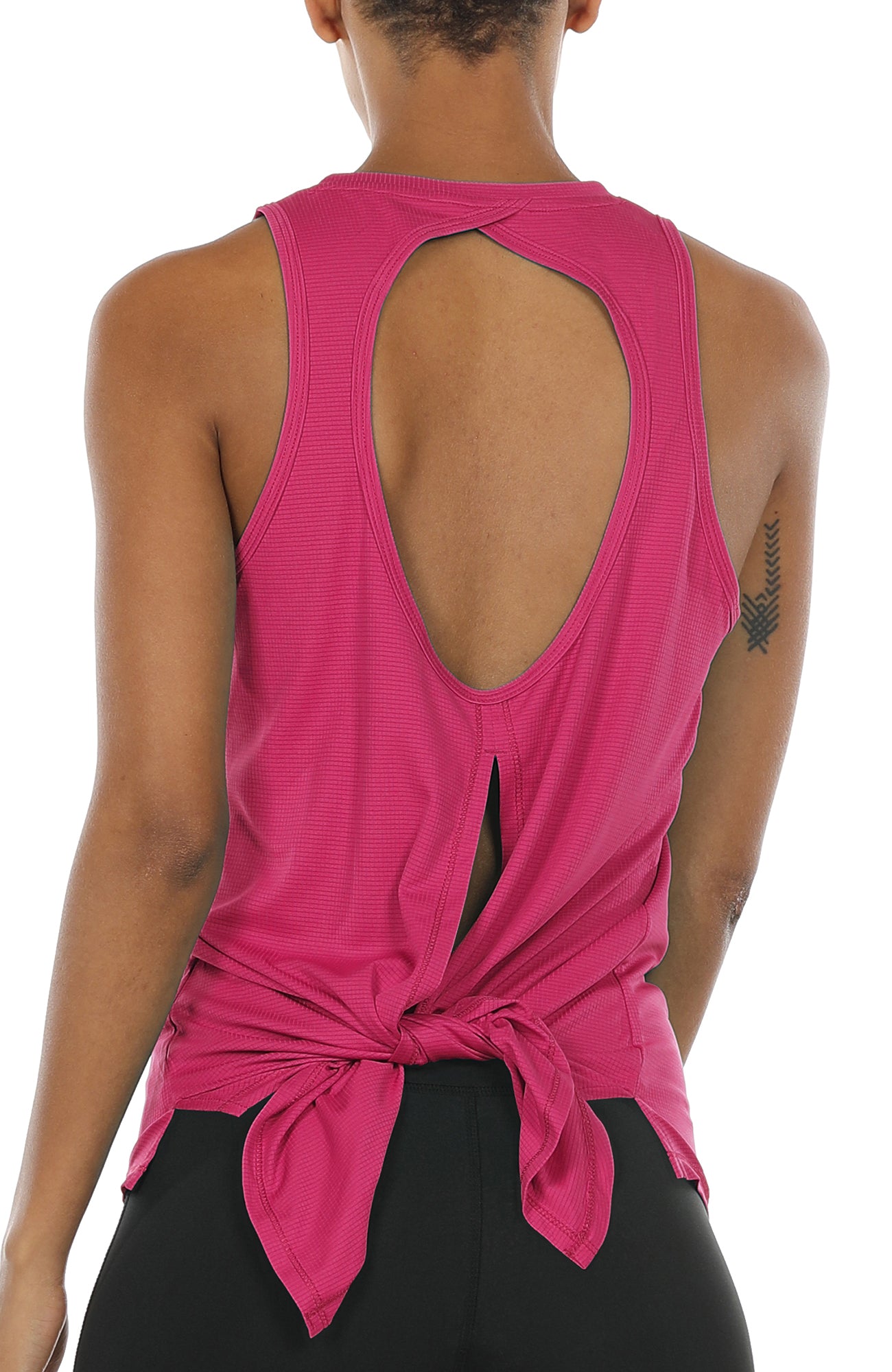 Aiithuug Workout Tank Tops for Women Open Back Strappy Athletic