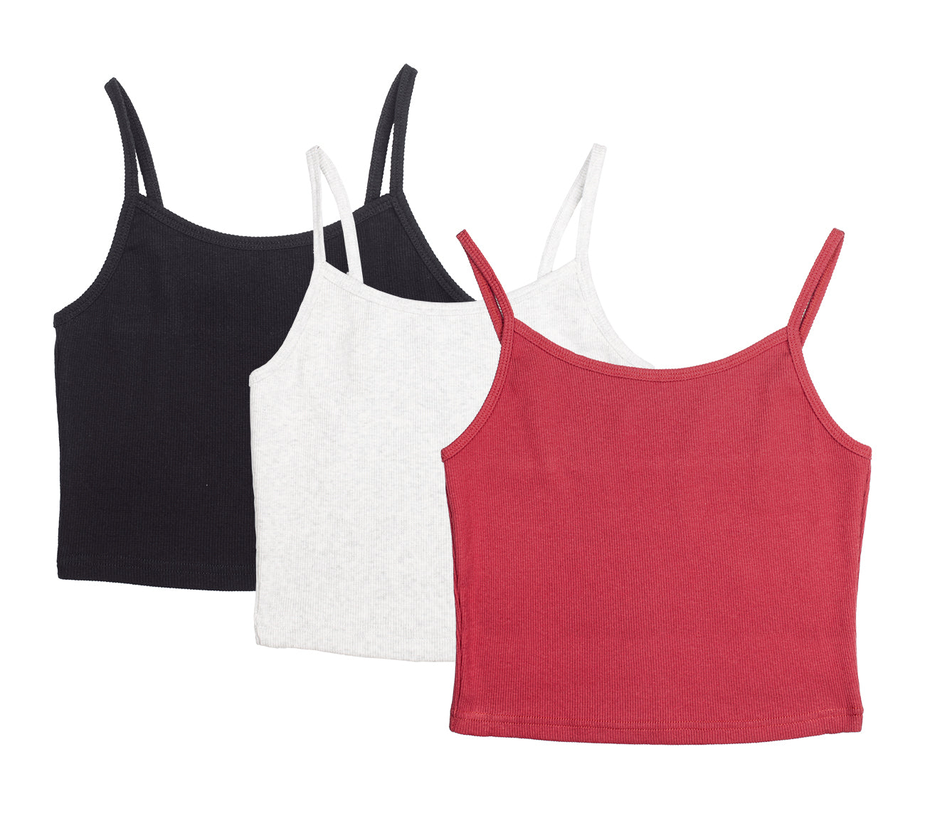 Women's Sleeveless Vest Ribbed Knit Crop Tank Top Spaghetti Strap Camisole