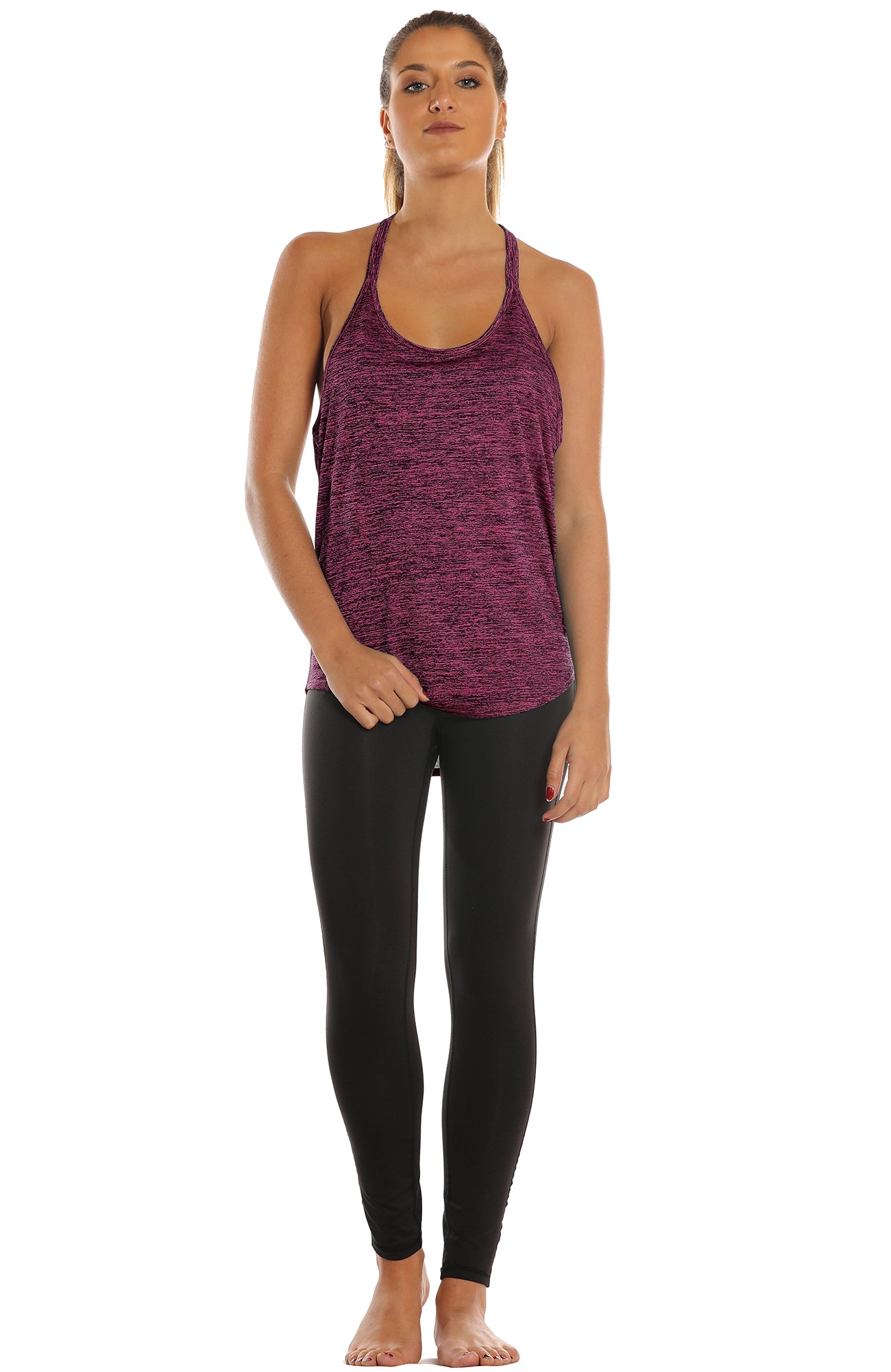 TK27 icyzone Workout Tank Tops for Women - Athletic Yoga Tops, T