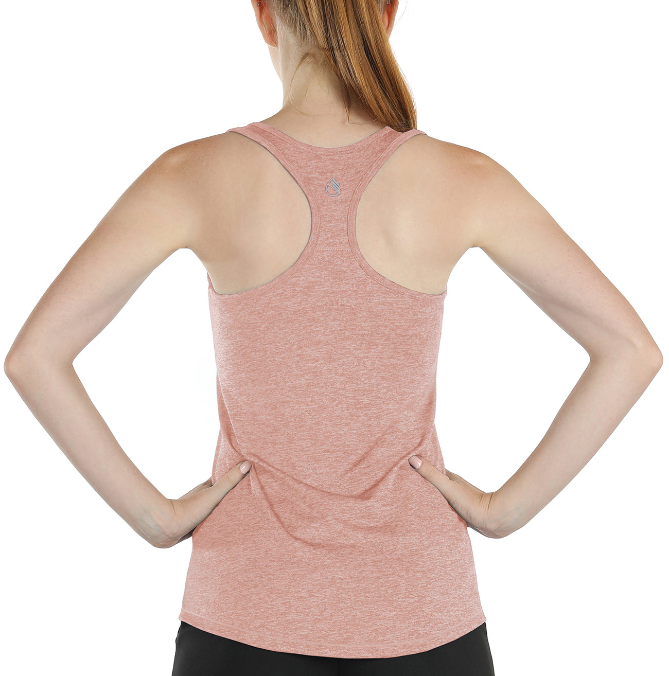 icyzone Workout Tank Tops with Built in Bra - Women's Racerback